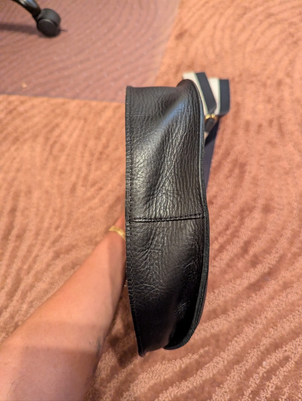 Madewell Transport Saddlebag Crossbody Bag In True Black - Picture 5 of 9